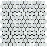 Bianco Carrara Marble: 1x1 Honed Hexagon Mosaic