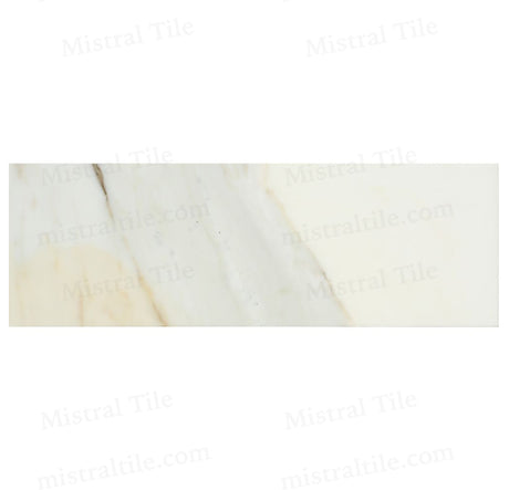 4x12 Polished Italian Calacatta Gold Marble Tile Horizontal