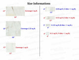 size information for calacatta gold natural marble