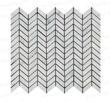 Bianco Carrara Honed Marble Mini Chevron Mosaic Tile