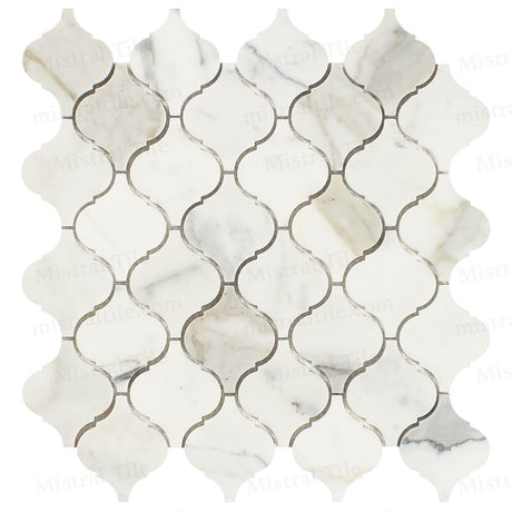 Honed Calacatta Gold Marble Lantern Mosaic Tile