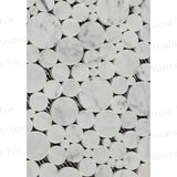 Polished Bianco Carrara Circle Bubbles Mosaic