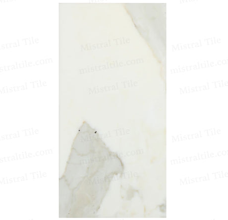 6x12 Honed Italian Calacatta Gold Marble Tile Vertical